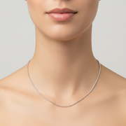 Silver Link 925 Sterling Silver Women's Chain 18 Inch